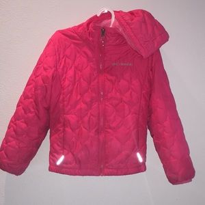 Pink Columbia kids sweater, size XS.